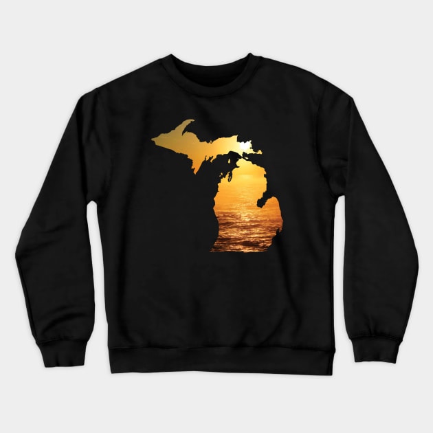 Michigan Sunset Crewneck Sweatshirt by UnderwaterSky